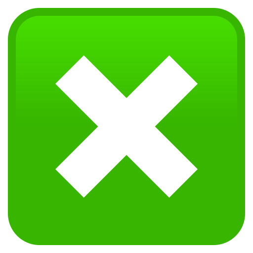 Botão de marca cruzada para JoyPixels 10.0