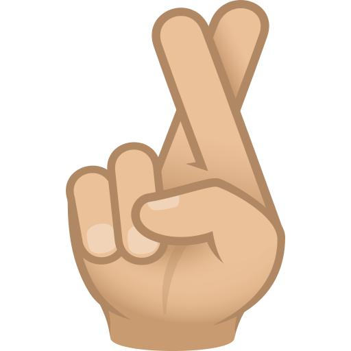 Dedos Cruzados: Pele Morena Clara para JoyPixels 10.0