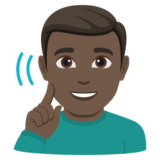 Homem Surdo: Pele Escura para JoyPixels 10.0