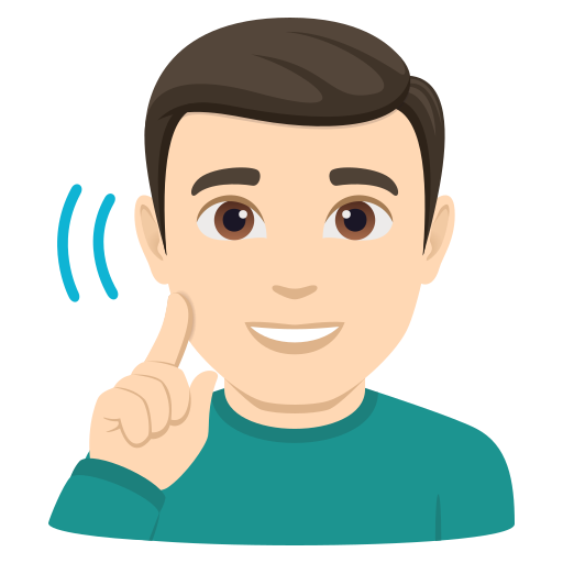 Homem Surdo: Pele Clara para JoyPixels 10.0