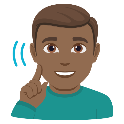 Homem Surdo: Pele Morena Escura para JoyPixels 10.0