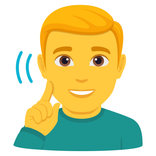 Deaf Man for JoyPixels 10.0