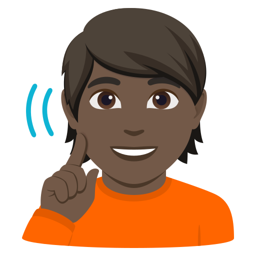 Pessoa Surda: Pele Escura para JoyPixels 10.0