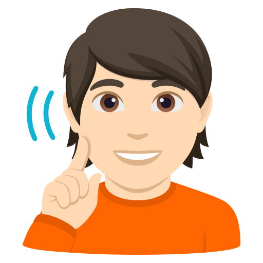 Pessoa Surda: Pele Clara para JoyPixels 10.0