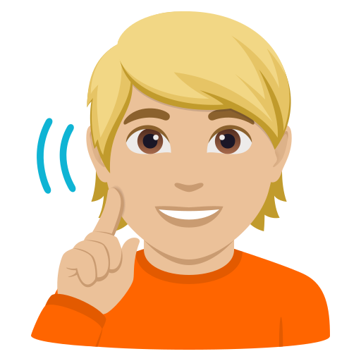 Pessoa Surda: Pele Morena Clara para JoyPixels 10.0