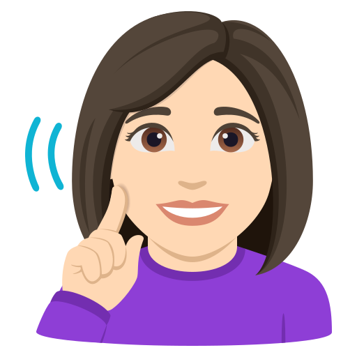 Mulher Surda: Pele Clara para JoyPixels 10.0