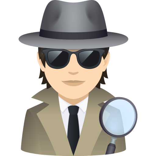 Детектив: дуже світлий тон шкіри для JoyPixels 10.0