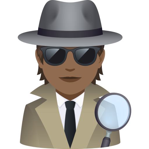 Detektif: warna kulit gelap-sedang untuk JoyPixels 10.0