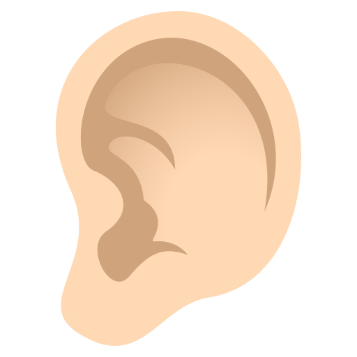 Orelha: Pele Clara para JoyPixels 10.0