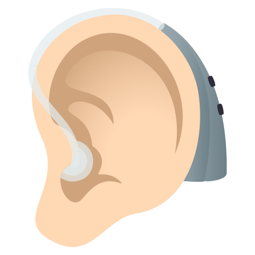 Ouvido Com Aparelho Auditivo: Pele Clara para JoyPixels 10.0