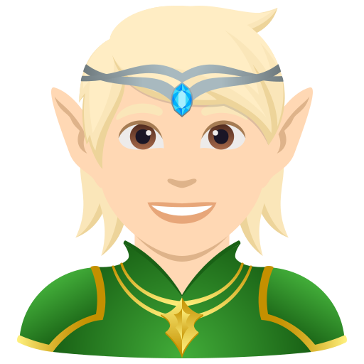 Elfo: Pele Clara para JoyPixels 10.0