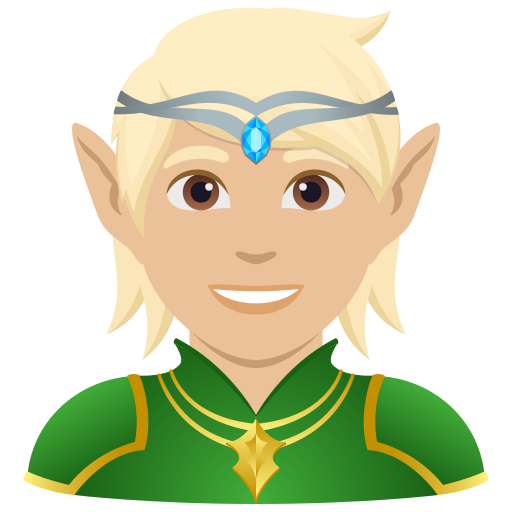 Ельф: світлий тон шкіри для JoyPixels 10.0