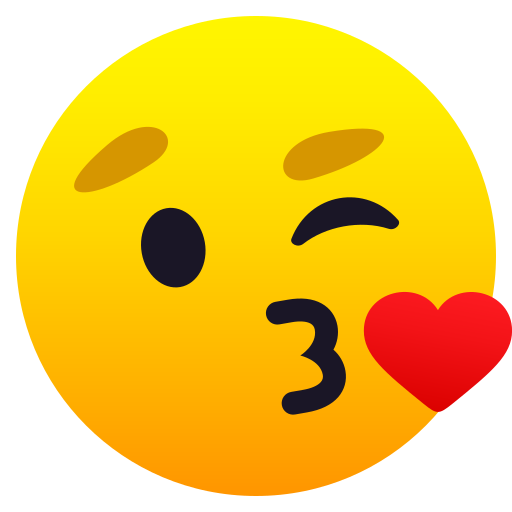 Foukání polibku na obličej pro JoyPixels 10.0