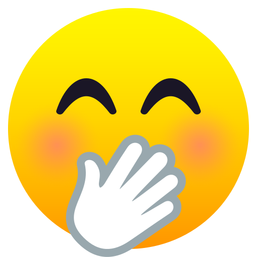 Прикриває рот рукою для JoyPixels 10.0