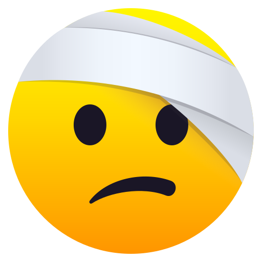 Rosto Com Atadura Na Cabeça para JoyPixels 10.0