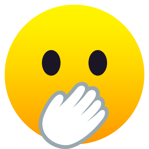 Face with Open Eyes and Hand Over Mouth for JoyPixels 10.0