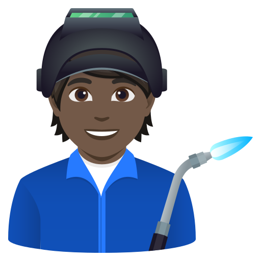 Funcionário De Fábrica: Pele Escura para JoyPixels 10.0