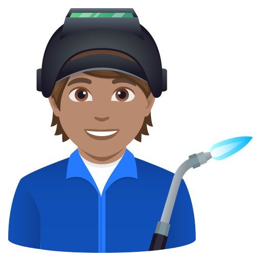 Funcionário De Fábrica: Pele Morena para JoyPixels 10.0