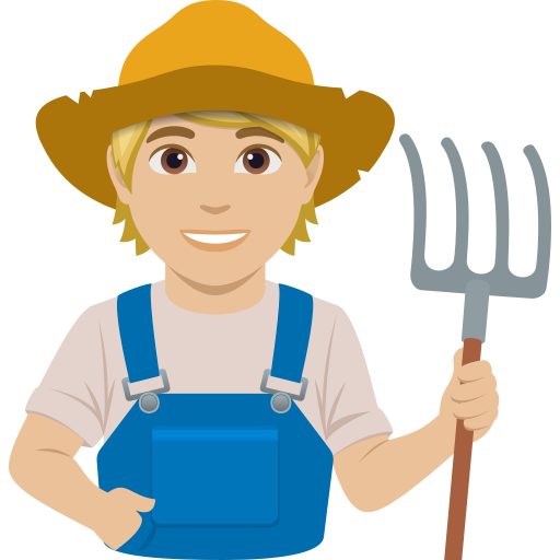 Agricultor: Pele Morena Clara para JoyPixels 10.0