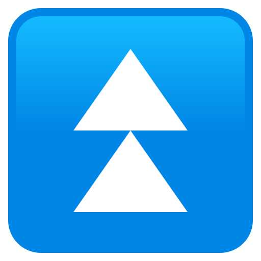 Два трикутника вістрям вгору для JoyPixels 10.0