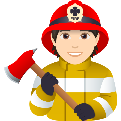 Bombeiro: Pele Clara para JoyPixels 10.0