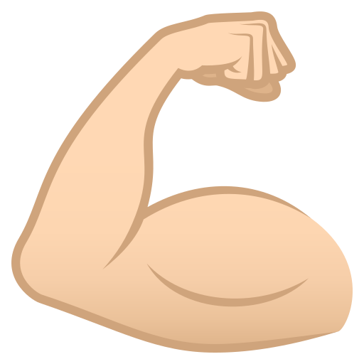 Bíceps: Pele Clara para JoyPixels 10.0