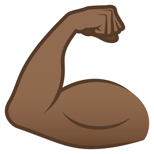 Bíceps: Pele Morena Escura para JoyPixels 10.0