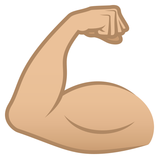 Біцепс: світлий тон шкіри для JoyPixels 10.0