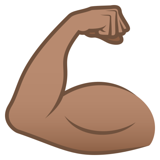 Bíceps: Pele Morena para JoyPixels 10.0