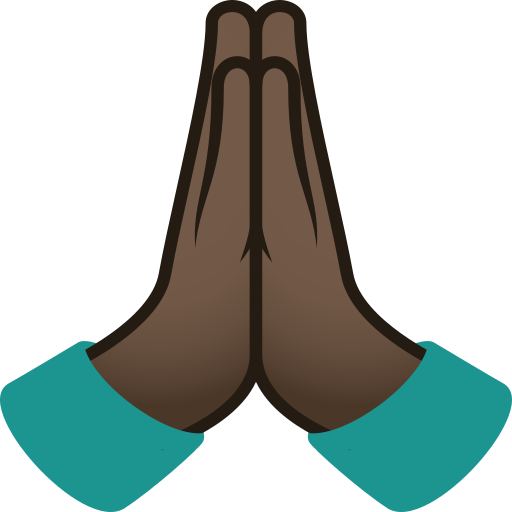 Складені руки: дуже темний тон шкіри для JoyPixels 10.0