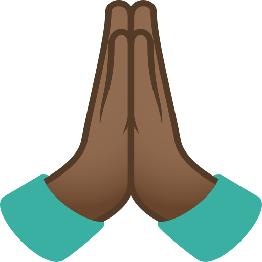 Mãos Juntas: Pele Morena Escura para JoyPixels 10.0