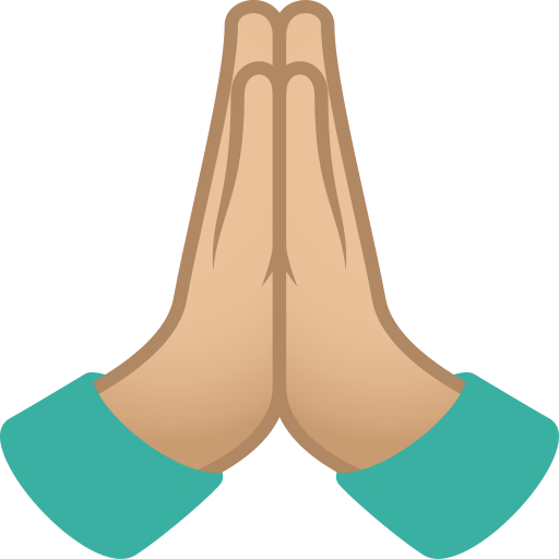 Mãos Juntas: Pele Morena Clara para JoyPixels 10.0