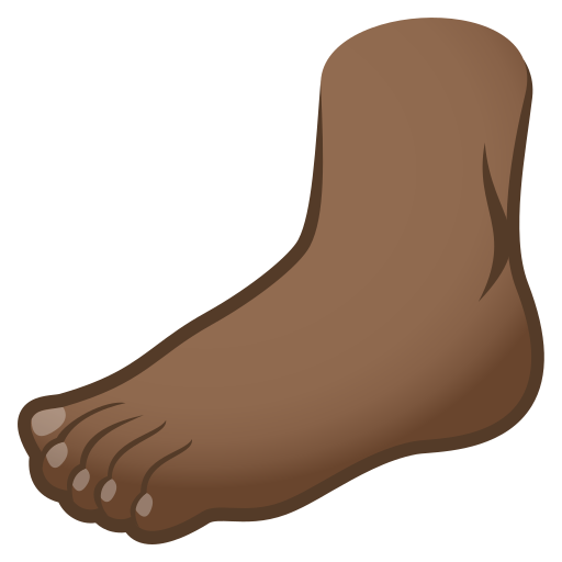 Pé: Pele Morena Escura para JoyPixels 10.0