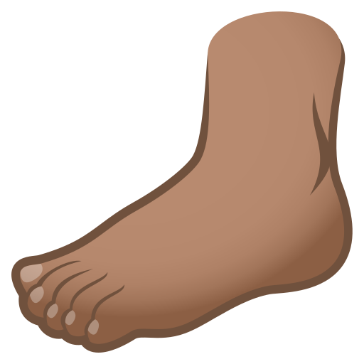 Pé: Pele Morena para JoyPixels 10.0