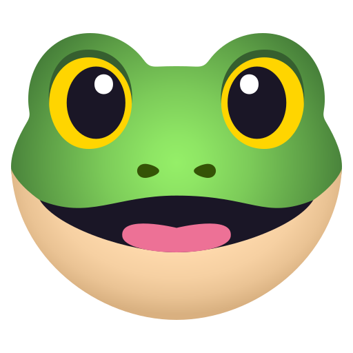 Голова лягушки для JoyPixels 10.0