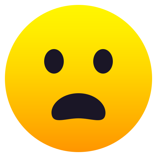 Muka berkerut dengan mulut ternganga untuk JoyPixels 10.0