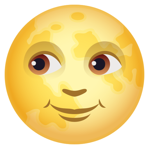 Rosto Da Lua Cheia para JoyPixels 10.0