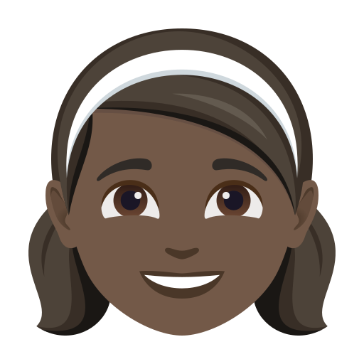 Menina: Pele Escura para JoyPixels 10.0