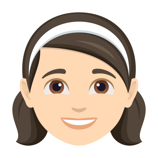 Девочка: очень светлый тон кожи для JoyPixels 10.0