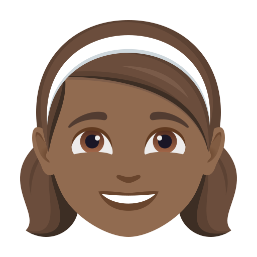 Menina: Pele Morena Escura para JoyPixels 10.0