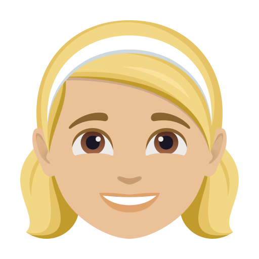 Menina: Pele Morena Clara para JoyPixels 10.0