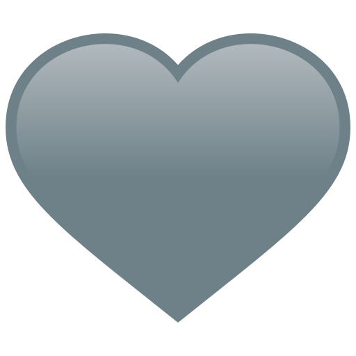 Coração Cinzento para JoyPixels 10.0