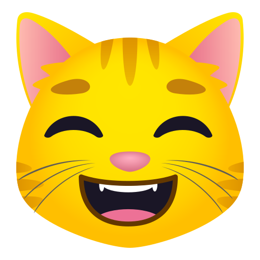 Rosto De Gato Sorrindo Com Olhos Sorridentes para JoyPixels 10.0