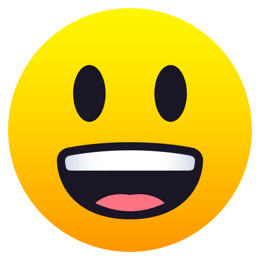 Grinning Face with Big Eyes for JoyPixels 10.0