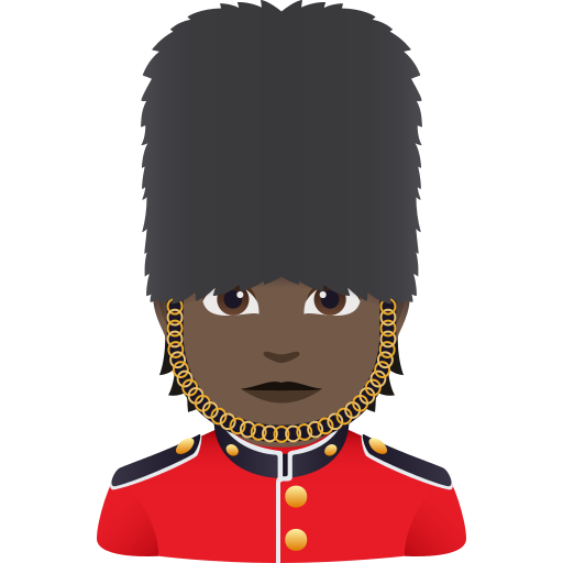 Guarda: Pele Escura para JoyPixels 10.0