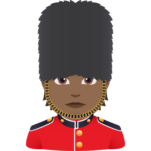 Guarda: Pele Morena Escura para JoyPixels 10.0