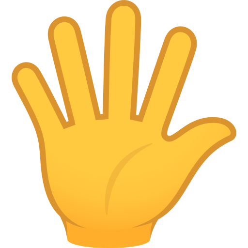 Mão Aberta Com Os Dedos Separados para JoyPixels 10.0