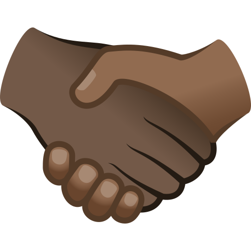 Aperto De Mãos: Pele Escura, Pele Morena Escura para JoyPixels 10.0