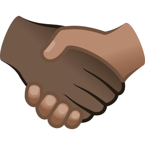 Aperto De Mãos: Pele Escura, Pele Morena para JoyPixels 10.0