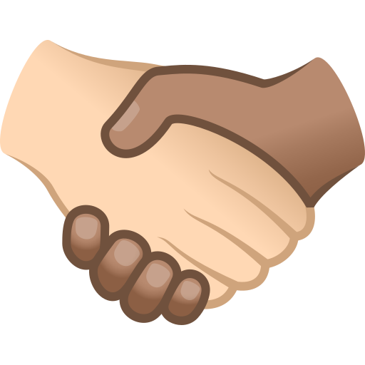 Aperto De Mãos: Pele Clara, Pele Morena para JoyPixels 10.0